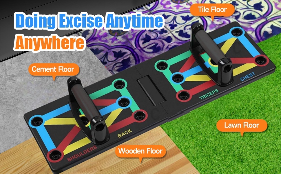 Багатофункціональний тренажер для віджимань 12-в-1 Push Up Board, складаний дошка для тренування м'язів верхньої частини тіла та спалення жиру