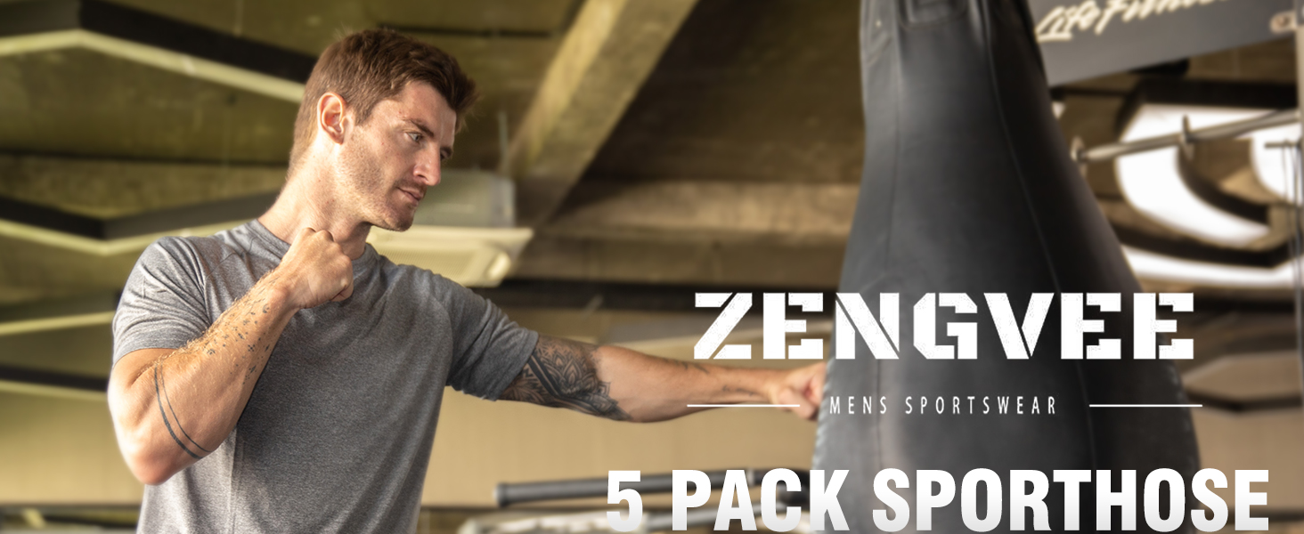 5 пар чоловічих спортивних шортів ZENGVEE з кишенями, швидковисихаючі, дихаючі, для бігу, тренувань, активного відпочинку (Outdoor), спортзалу. Кольори: чорний, сірий, темно-синій, зелений. Розмір M