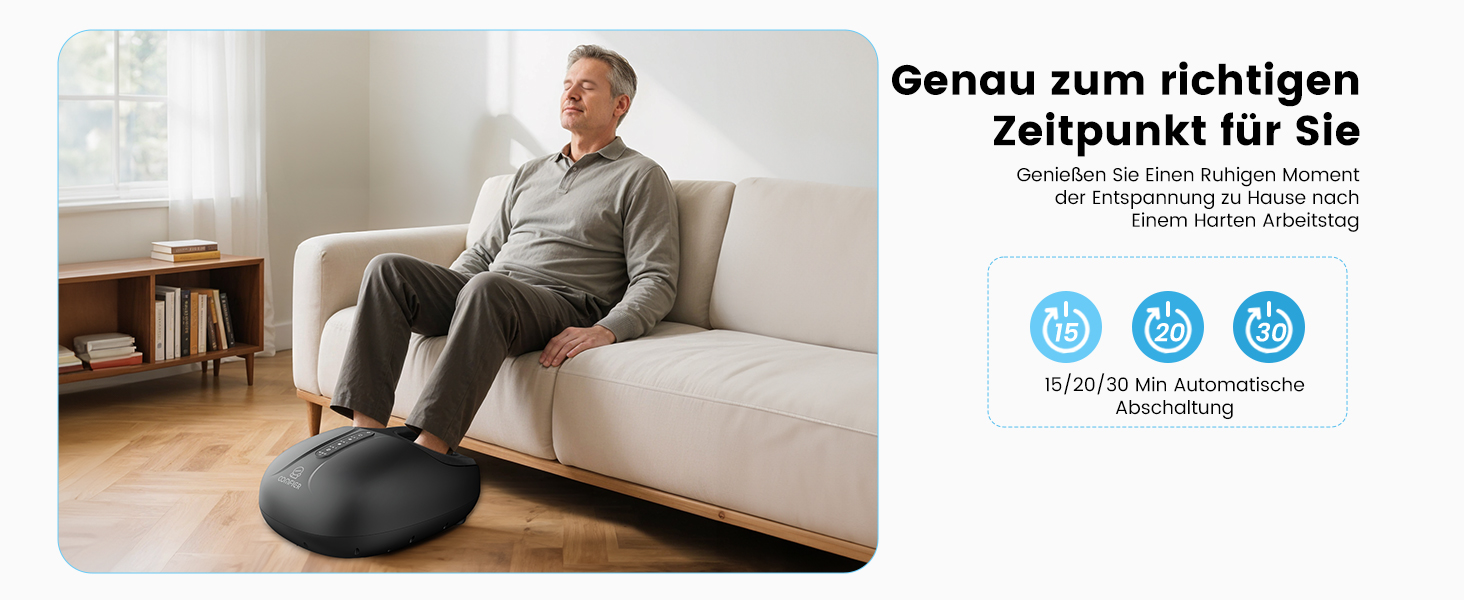 Масажер для ніг Shiatsu з підігрівом COMFIER - для діабету, п'яткової шпори, офісу. Розмір до 46.