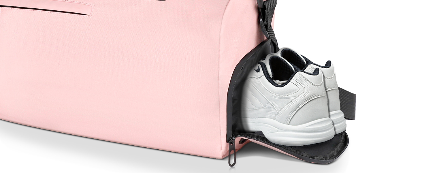 Спортивна сумка Romon для подорожей та тренувань з відділенням для взуття та мокрих речей (39 x 23 x 22 см, Рожева)