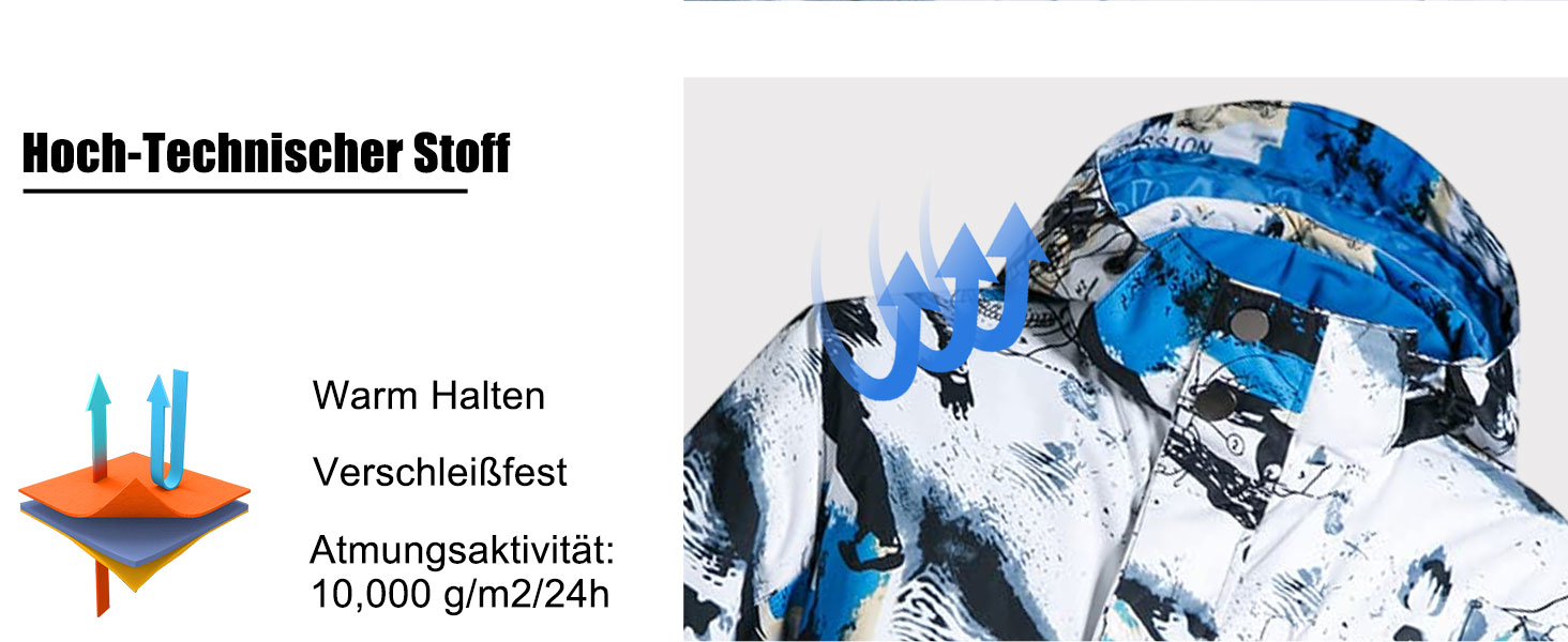 Чоловічий комплект гірськолижний: куртка та штани ALSOGO, водонепроникний, вітронепроникний, з капюшоном, для сноуборду та гірськолижного спорту, колір білий