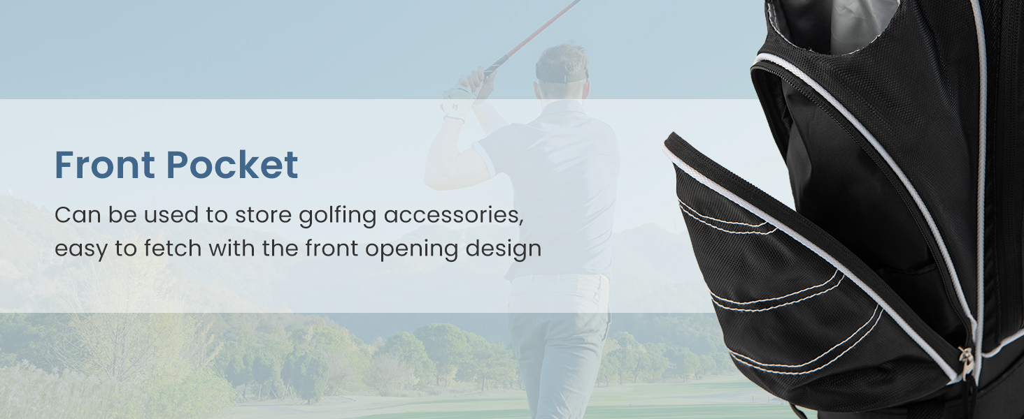 LIFEZEAL Гольф-сумка: портативна сумка для ключок з 4 перегородками, сумка-станд для гольфу з регульованим плечовим ременем, легка чорна сумка для чоловіків та жінок