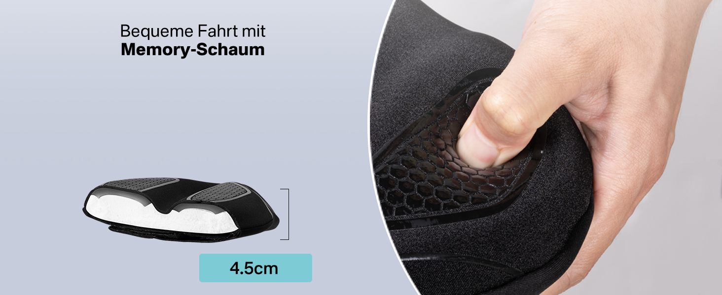 Накидка на сидіння велосипедне, ергономічна гелева підкладка, м'яка та зручна, з дощем. Підходить для жінок та чоловіків, чорна, вузька