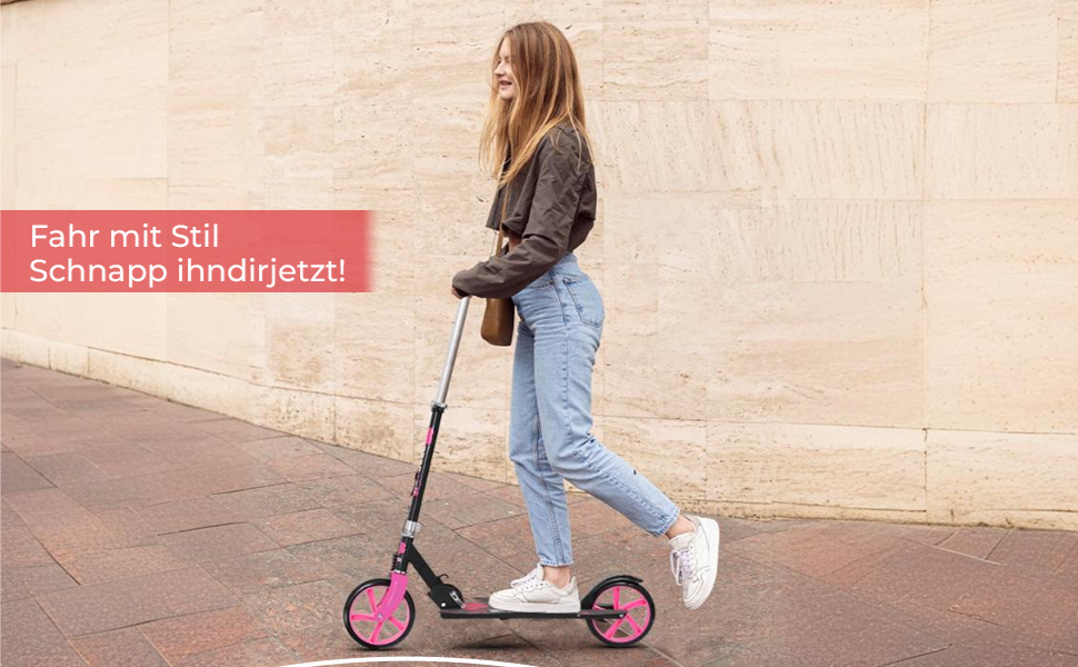 Дитячий трюковий самокат Habib Kickroller – складаний, з регулюванням висоти, великі колеса, до 80 кг, блакитний