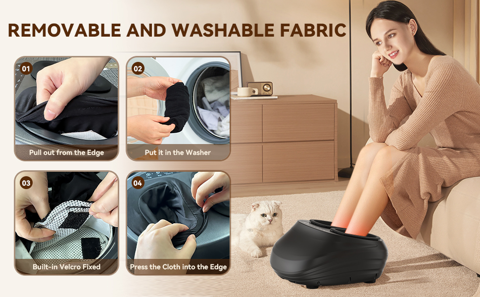 Масажер для ніг з підігрівом WERTYI Shiatsu, глибокий масаж, компресія, мульти-моди, пульт дистанційного керування, подарунок для чоловіків та жінок