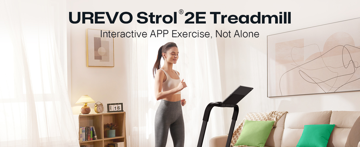 Walking Pad з нахилом 9%, амортизація 6 точок, тихий біговий стіл, 2.5 л.с. для дому/офісу (Чорний з ручкою, APP)