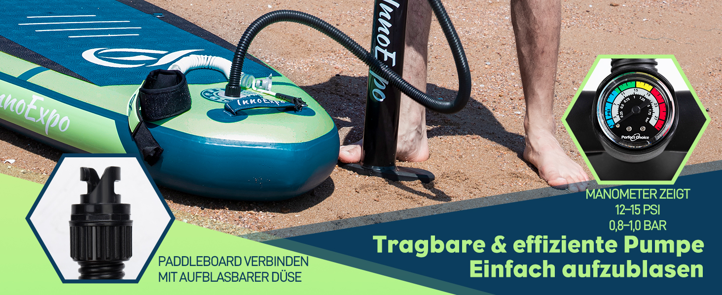 Надувні SUP-дошки InnoExpo 11' з преміум аксесуарами: стабільний дизайн, антиковзне покриття для підлітків та дорослих (з сидінням для каяка)