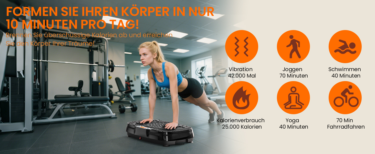 Вібраційна платформа TISSCARE для дому: тренування, схуднення, формування фігури та м'язів. 120 рівнів, 5 режимів, до 180 кг. Чорний колір