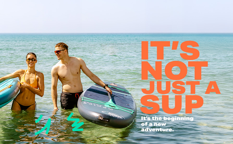 Надувний SUP Борд Movino Stand Up Paddle Board 350 см - 2в1 SUP/Каяк, до 165 кг, комплект з аксесуарами, Adria 11’6', зварний рейлінг, 15 PSI, Marineblau-Mint