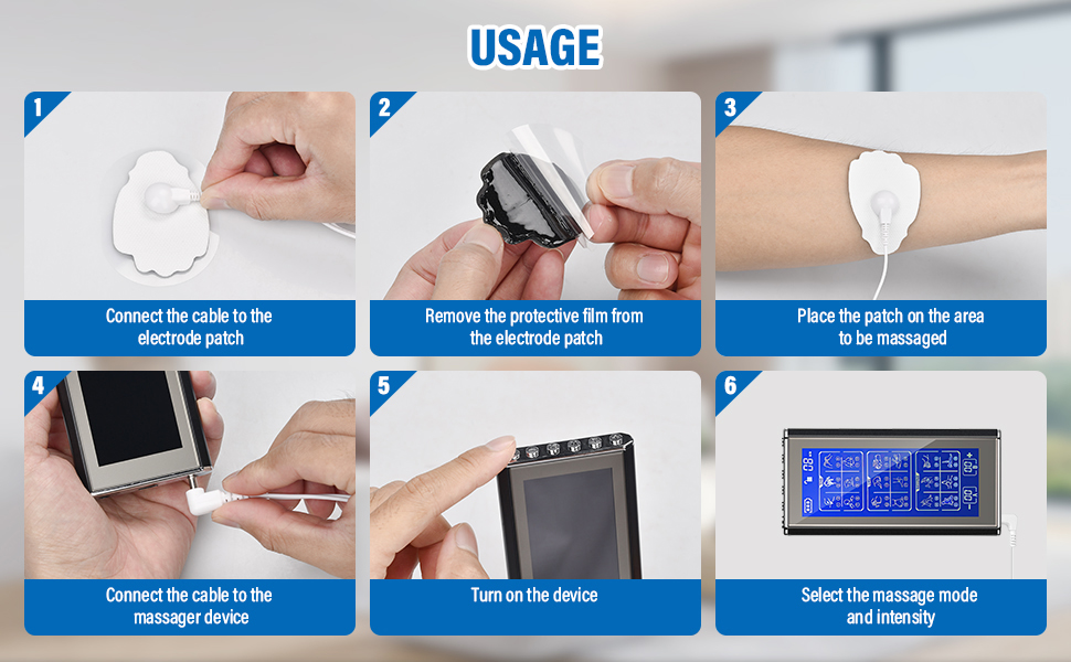 Пристрій TENS/EMS для зняття болю: 3-в-1 Reizstromgerät з 36 режимами, електрична стимуляція нервів, 2 канали, 10 електродів для рук, ніг, спини, плечей (чорний)