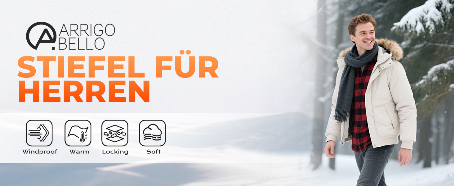 Чоботи зимові чоловічі Arriggo Bello, жовті, 41-46 EU, утеплені, антиковзаючі, для трекінгу та хайкінгу