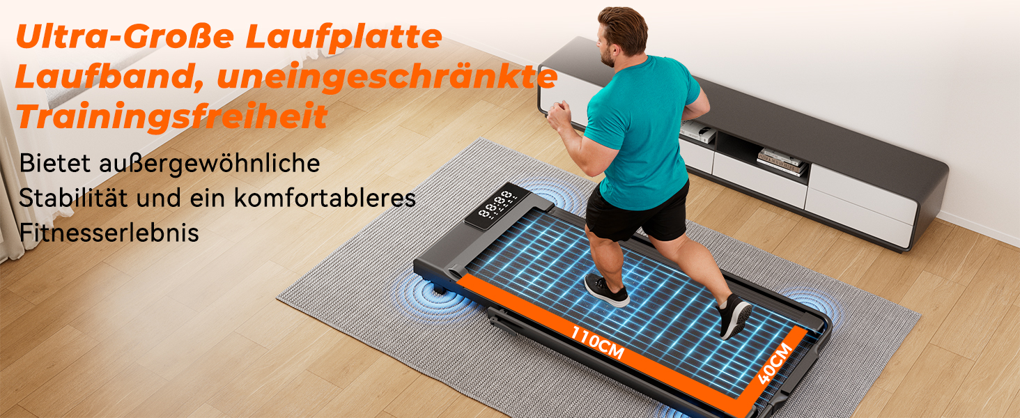 Бігова доріжка Superun Walking Pad з нахилом 6%, для дому, з додатком та пультом, до 12 км/год, витримує до 136 кг