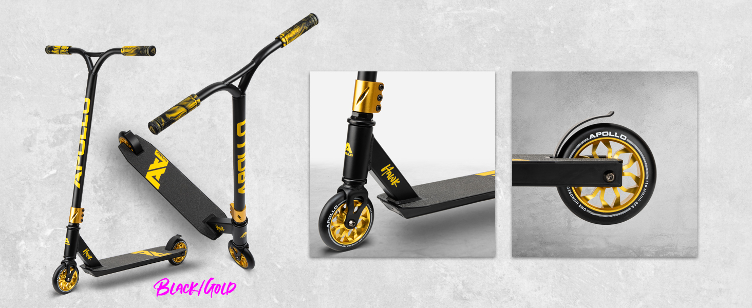 Фрістайл Kick Scooter для дітей та дорослих, Дитячий самокат, Трюковий самокат для хлопчиків та дівчаток від 6 років, Трюковий самокат для початківців та досвідчених дітей, Трюковий самокат Black