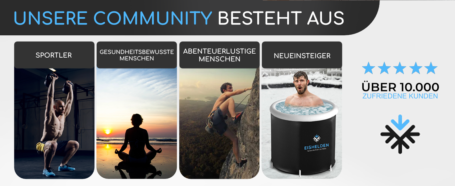 Електричне крио-ванна для спорту та початківців, 80 см, повний комплект - криотерапія вдома. Чорна емальована ванна з 5 шарами ізоляції