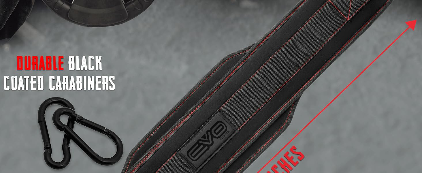 Пояс для віджимань EVO Fitness, міцний, регульована ланцюг, пояс для важкої атлетики, підтримка спини, пояс для підтягувань, чоловічий/жіночий, бодібілдинг, пауерліфтинг, чорний