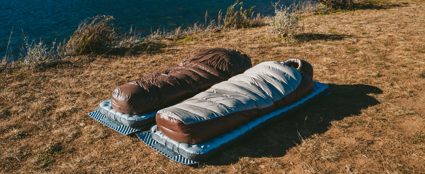 Спальний мішок Naturehike Snowbird з пухом Entenda, 550г, хакі, для кемпінгу та подорожей