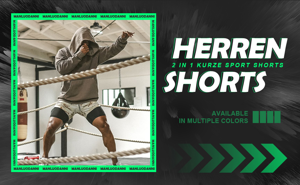 Шорти чоловічі MANLUODANNI 2-в-1, спортивні, швидка сушка, літні, для бігу, тренувань, червоні