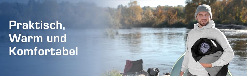 Сплячий мішок Active Era Premium Mumienschlafsack 250 GSM, зимовий та літній, 0°C - 15°C, для кемпінгу, фестивалів, подорожей, водонепроникний, ультралегкий, компактний, чорний