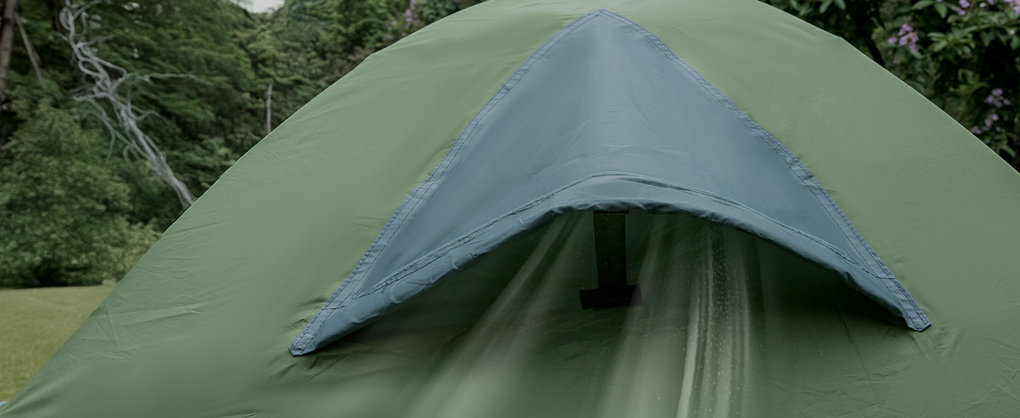 Намет Night Cat Camping для 2 осіб: Водонепроникний, легкий, 3-сезонний, з тамбуром, компактний для трекінгу, фестивалів, зелений