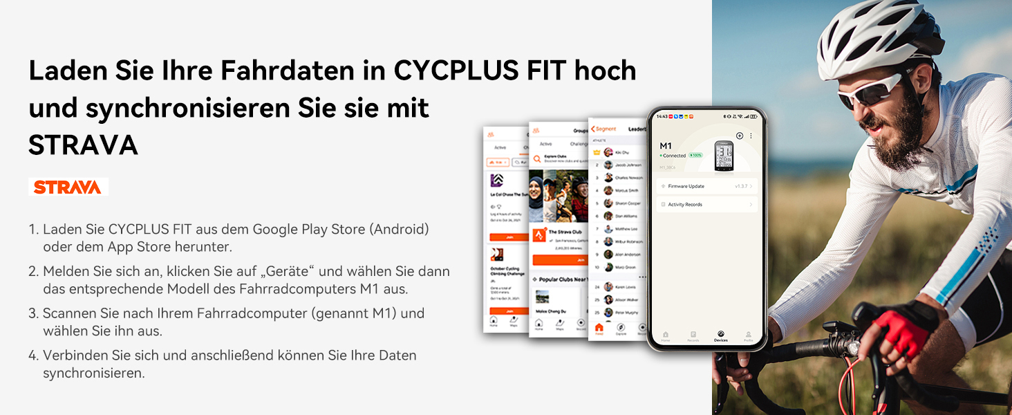 Велокомп'ютер CYCPLUS GPS бездротовий, водонепроникний з ANT+ Bluetooth, LCD 2.9
