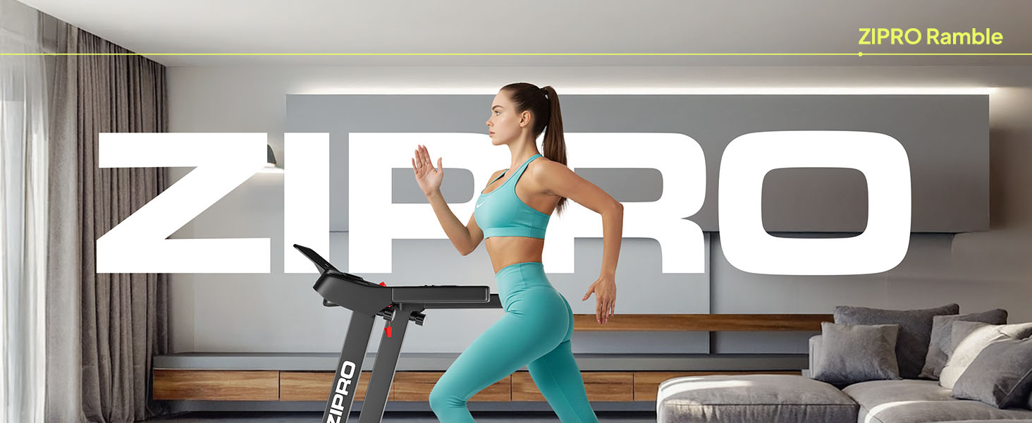 Біговий тренажер ZIPRO Klappbar: 1-16 км/год, 12 рівнів нахилу, LED-дисплей, компактний та тихий, з додатком