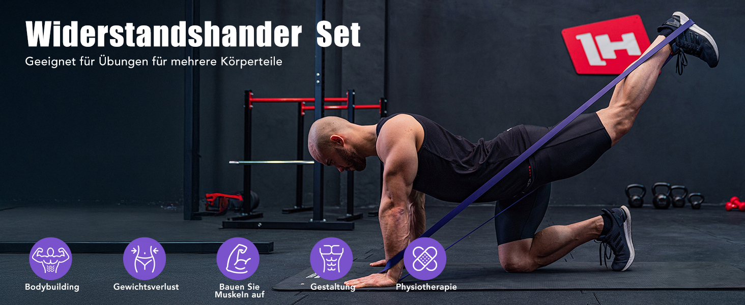 Набір еластичних стрічок для фітнесу з 4 рівнями опору, Resistance Bands Set з ручками, фіксатором для дверей, чохлом, сумкою та інструкцією. Ідеально для фітнесу, розтяжки та йоги.