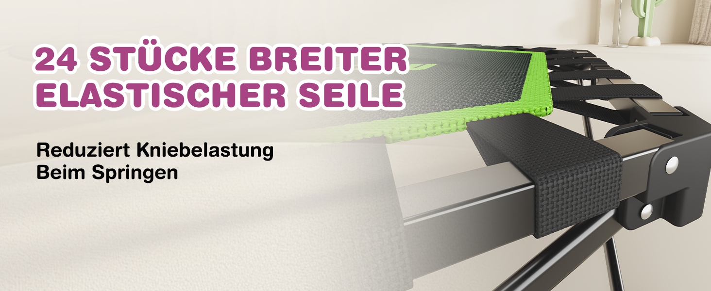 Трамплін для фітнесу MOMODA складаний, з ручкою, діаметр 106 см, зелений. Підходить для дітей та дорослих.