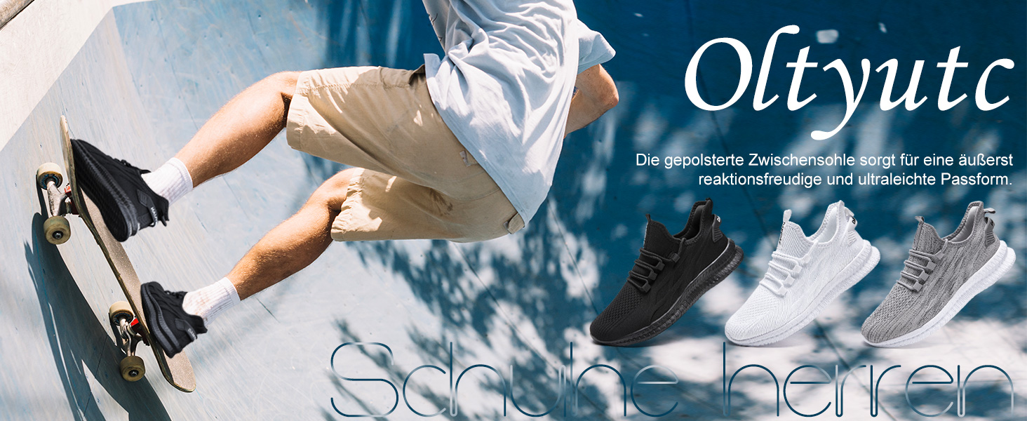 Чоловічі кросівки Oltyutc для бігу та занять спортом, літні, легкі, білі, 42 EU