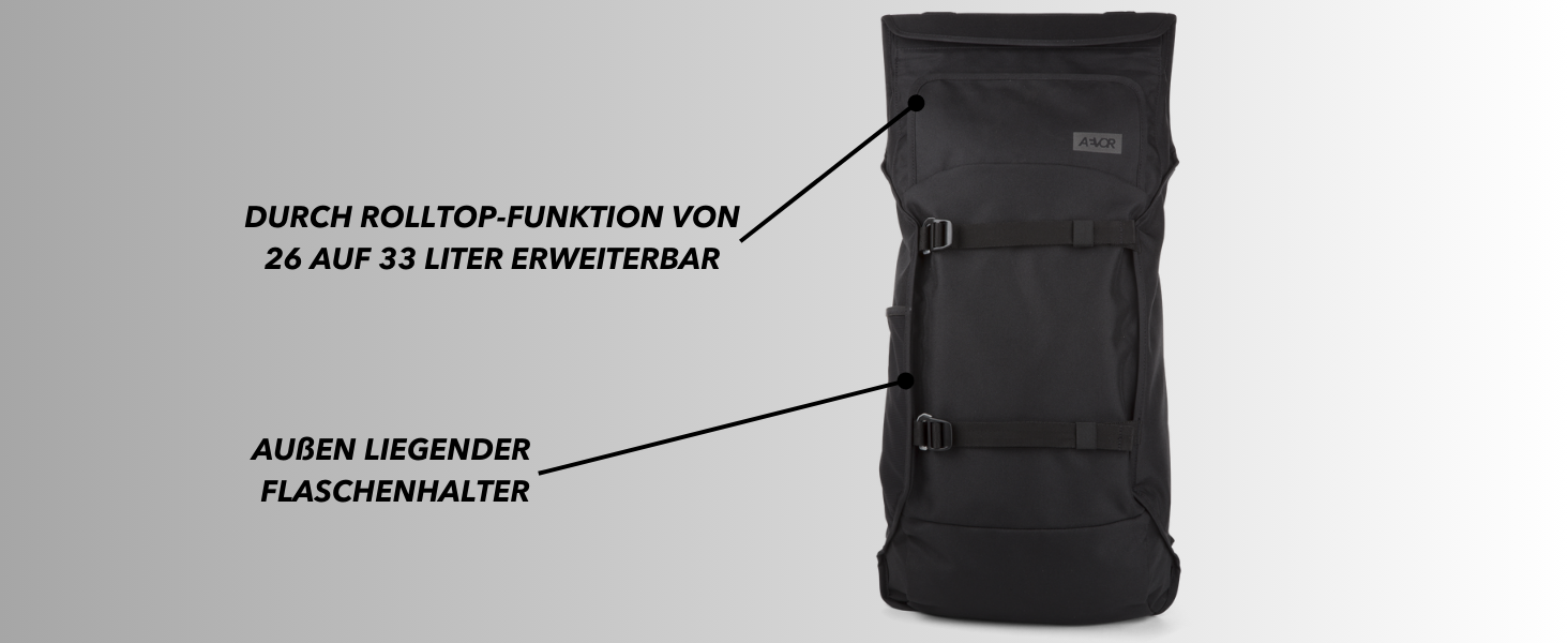 Рюкзак AEVOR Trip Pack 26 л, водонепроникний, для ноутбука 15'', багато кишень, дихаюча спинка, екологічний матеріал