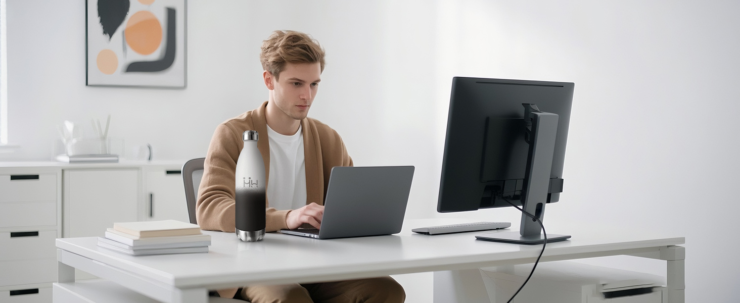 Термос-пляшка 750 мл, ізольована пляшка для води з нержавіючої сталі, без BPA, витокозахисна термопляшка, подвійні стінки, підходить для газованої води, для університету, роботи, подорожей, спорту, активного відпочинку, для хлопчиків та дівчаток, 750 мл, темно-зелений