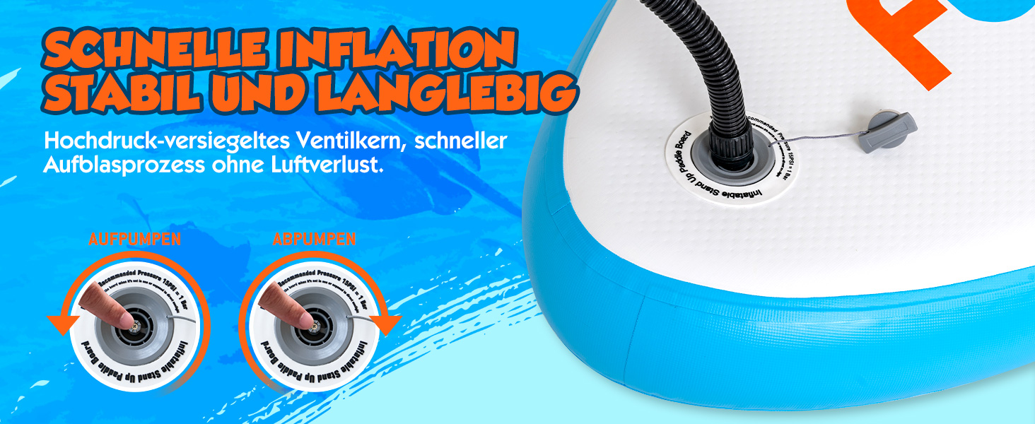 Надувне SUP-борд FunWater: комплект з аксесуарами (весло, насос, рюкзак, лінія, водонепроникний мішок)