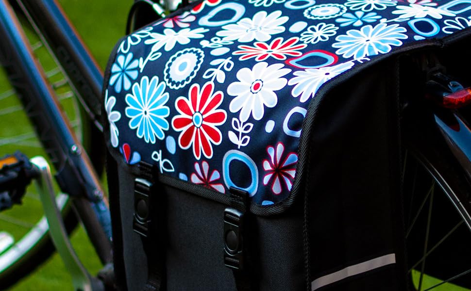 Велосумка BikyBag Classic CE Червоний Луг, подвійна на багажник