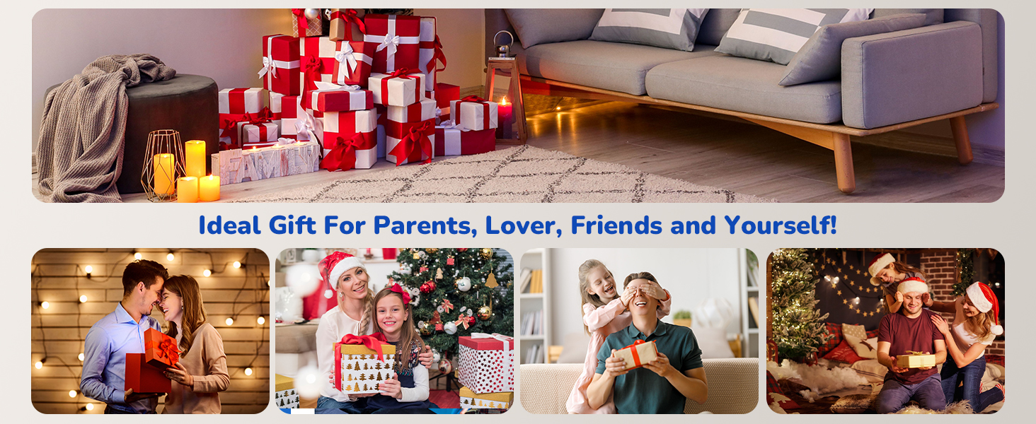 Масажер для шиї та спини Cotsoco, бездротовий, з підігрівом, 3D масаж, для жінок та чоловіків