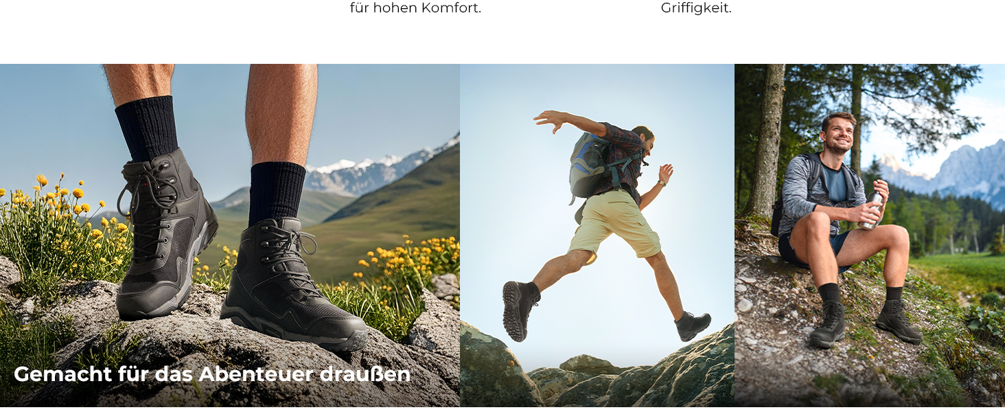 Чоловічі трекінгові черевики NORTIV 8, водонепроникні, чорні (41.5 EU)