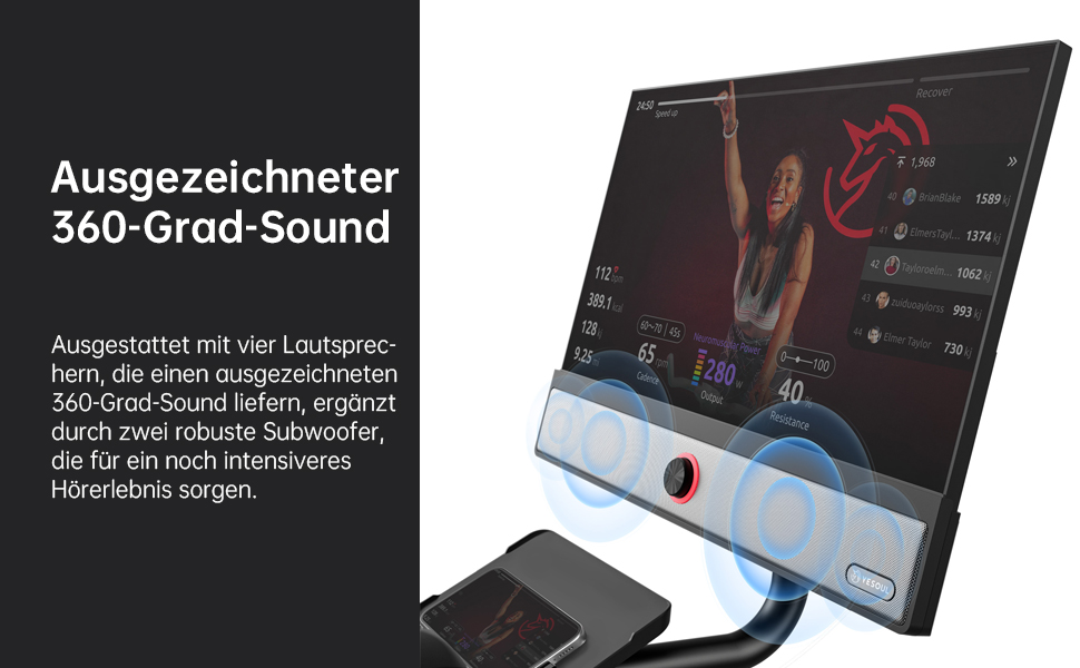 YESOUL G1M Plus: Електричний велотренажер з екраном 21.5' FHD, магнітний опір та функцією streaming