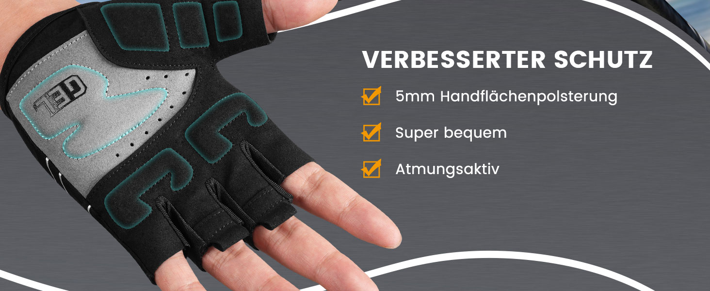 Велосипедні рукавички ATERCEL для чоловіків та жінок, 5 мм SBR-подушка, дихаючі спортивні рукавички, амортизуючі MTB-рукавички, чорний, XL