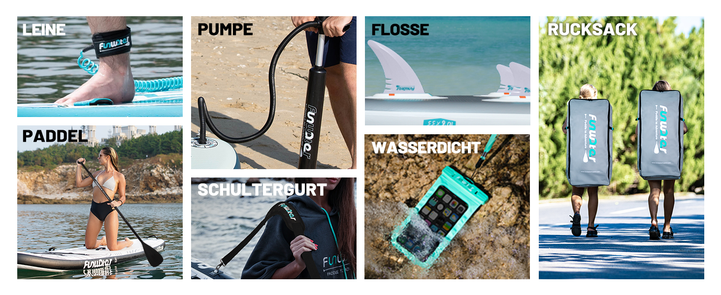 Надувний SUP-борд FunWater 10'6' для дорослих: комплект з аксесуарами