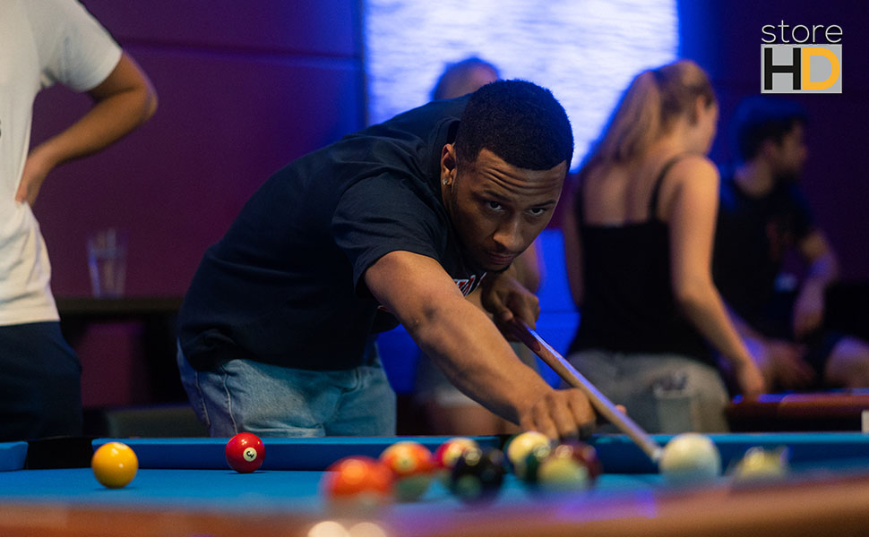 Набір для більярду HD Billard Queue Set: 2-секційна кий з благородного дерева, 147 см, для пулу та снукеру, змінна шкіряна насадка, крейда та запасні насадки