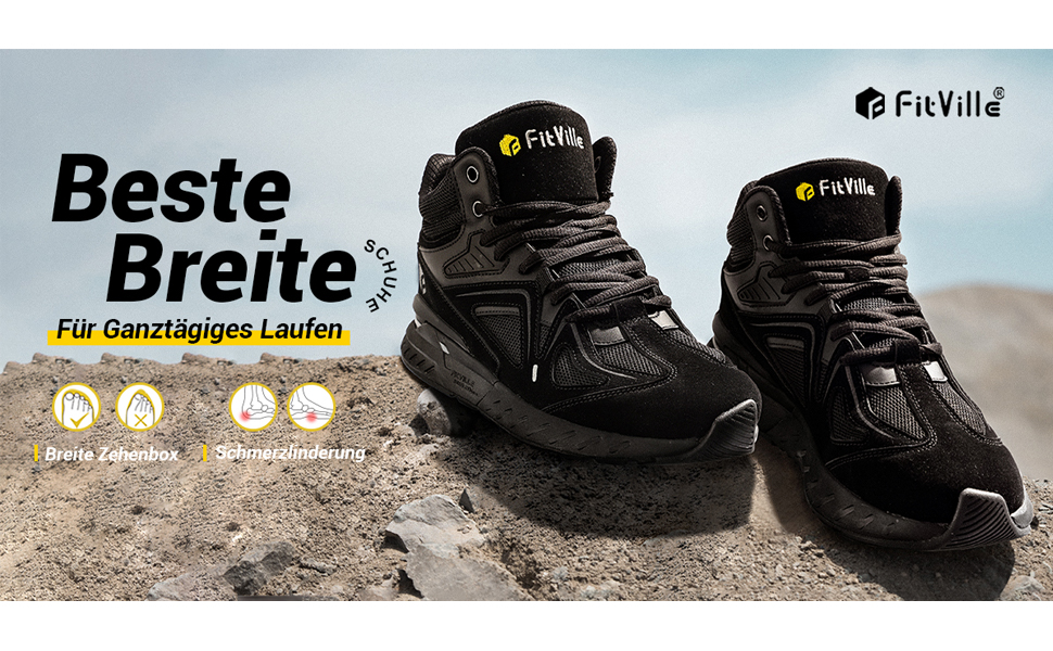 Чоловічі кросівки для бігу FitVille Extra Wide (X-Weit) - широкі, зручні, блакитні (50 EU)