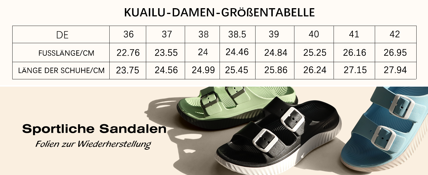 Жіночі сандалії KuaiLu для відновлення, спортивні слайдери з підтримкою склепіння стопи, ортопедичні, проти плоскостопості, для літа, синій, 41 EU