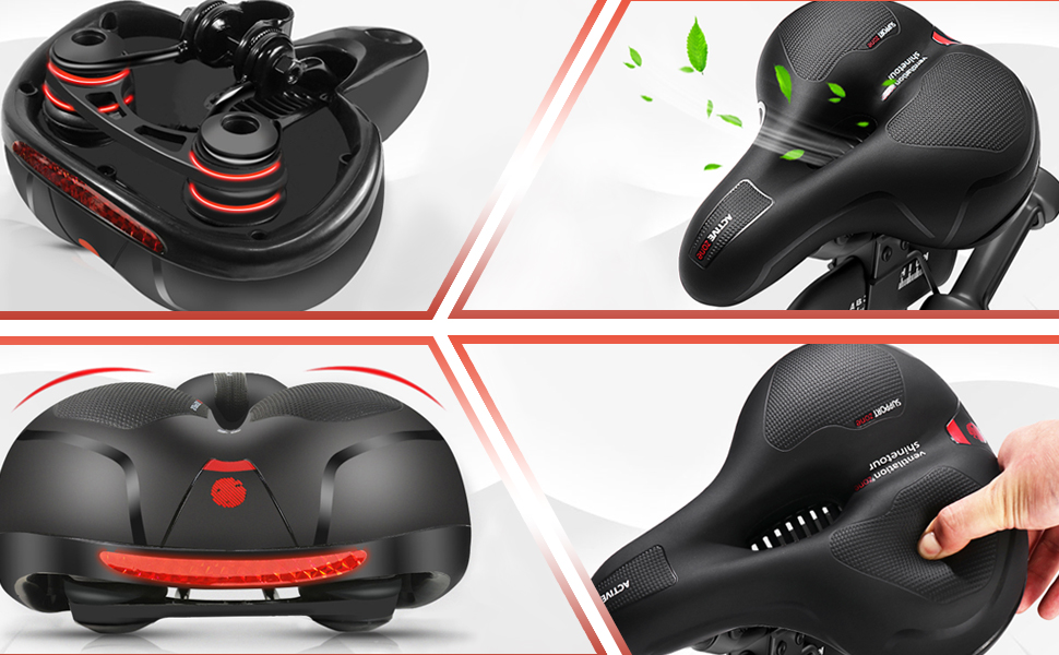 Велосипедне сідло для жінок та чоловіків, гелеве ергономічне сідло, водонепроникне, м'яке, комфортне, дихаюче, амортизуюче, для міського велосипеда, гірського велосипеда, шосе, електровелосипеда