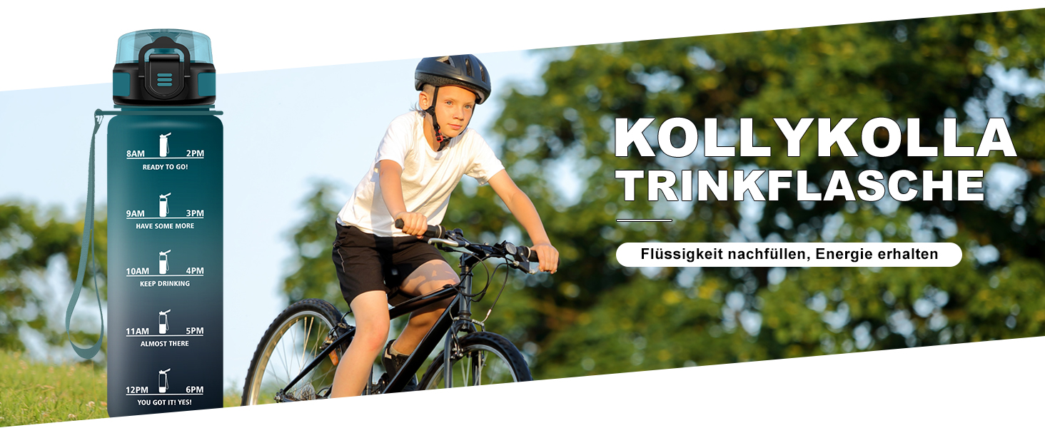 Спортивна пляшка 1л з позначенням часу, фільтром, для води з газом, без витоку. Підходить для велосипеда, бігу, дорослих. Колір: лавандово-рожевий