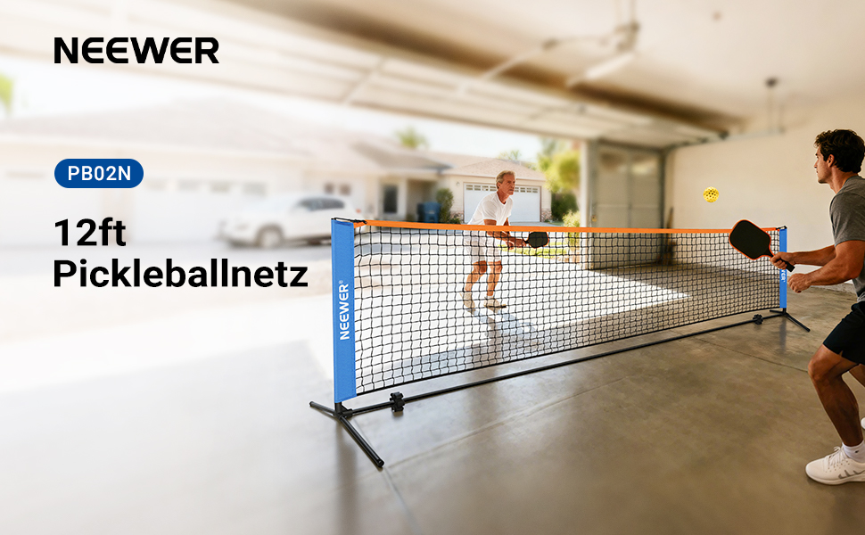 Сітка для піклболу NEEWER 12ft (3.6м) - портативна, для тренувань в приміщенні та на вулиці