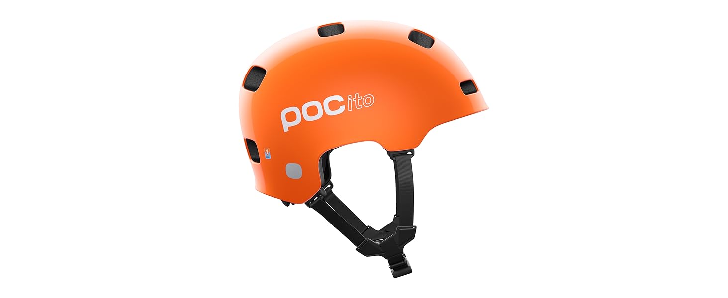 Дитячий велосипедний шолом POC POCito Crane MIPS з ротаційним захистом та флуоресцентними кольорами для підвищеної видимості