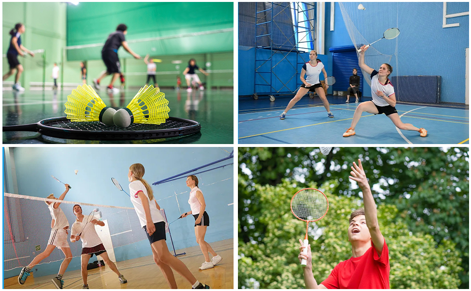 Набір для бадмінтону FYSL 12 шт. Міцні нейлонові волани для гри на відкритому повітрі, тренувань, відпочинку, початківців. Білий+Жовтий+Рожевий