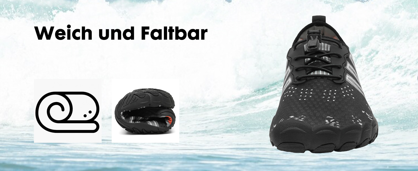 Чоловічі та жіночі аквашузи Mishansha для плавання та відпочинку на пляжі, чорні, 39 EU