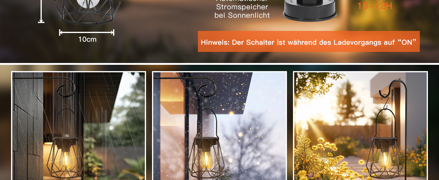 Сонячні ліхтарі для саду та вулиці, 2 шт. - Водостійкі металеві ліхтарі LED, для газону, патіо, кемпінгу, чорні, восьмикутні