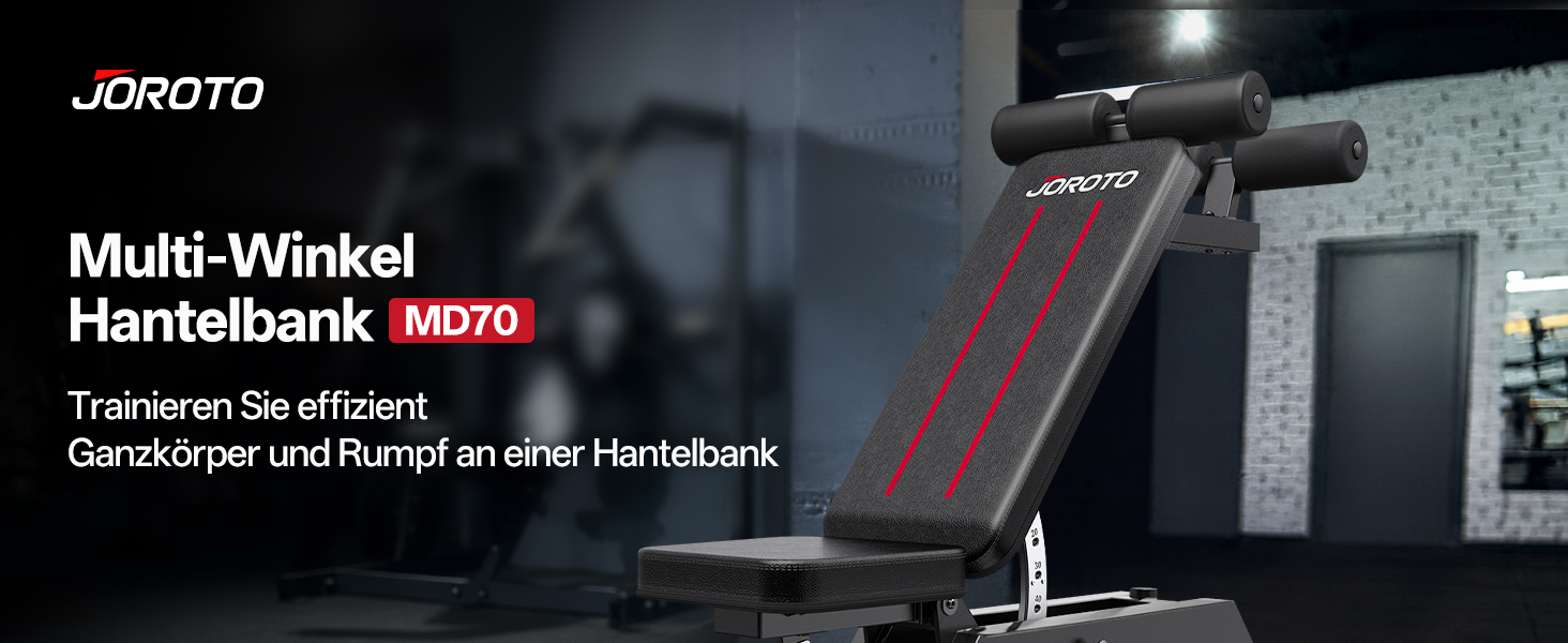 JOROTO MD70 Тренувальна лава з регулюванням, багатофункціональна лава для фітнесу, вантажопідйомність до 400 кг, 8 положень спинки та 5 положень сидіння, для комплексних тренувань