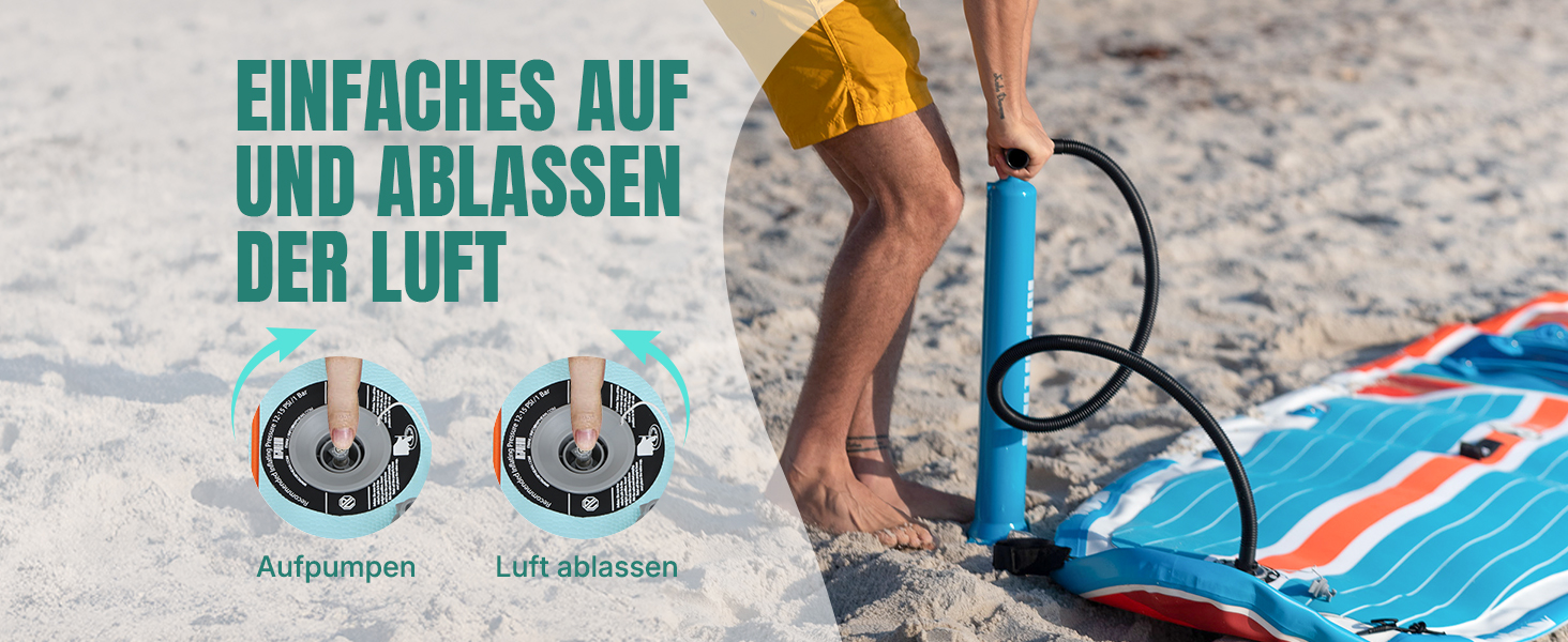 Надувне SUP-борд Niphean Stand Up Paddle Board з сидінням та аксесуарами, 320 см, для 2 осіб, до 200 кг