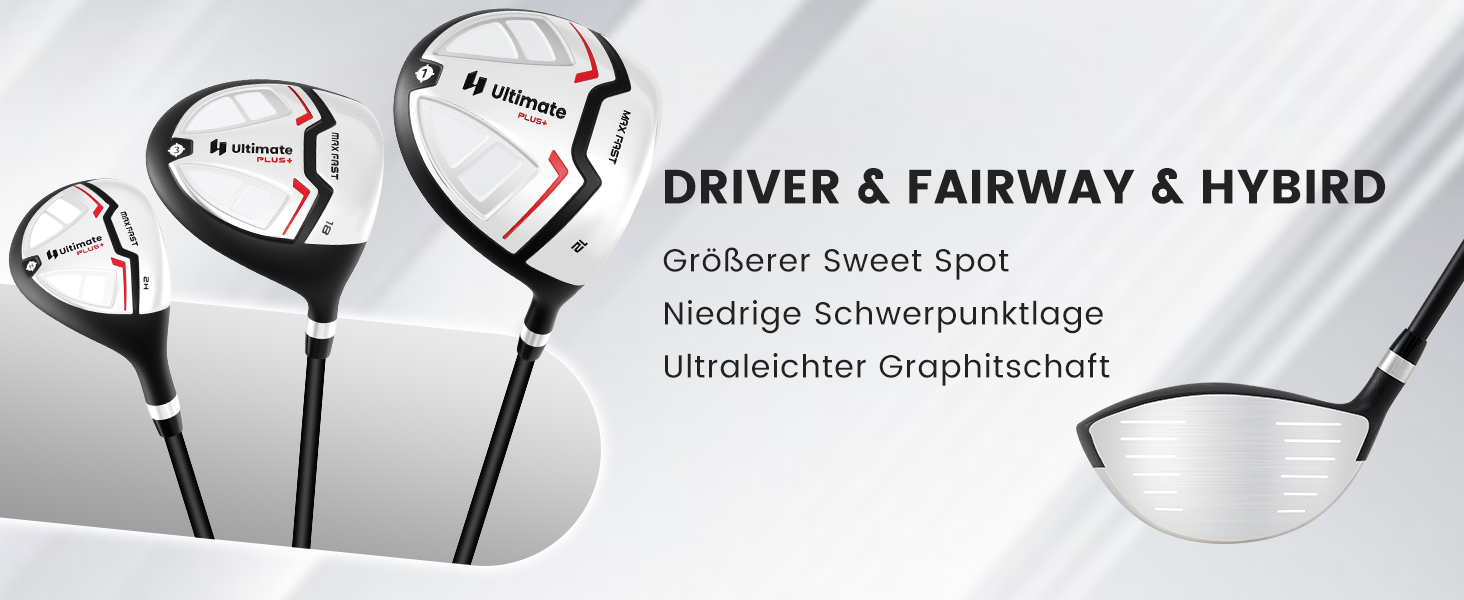 Комплект жіночих гольф-ключок COSTWAY, 9/11-ти частинний, для правші, з чохлом від дощу, 1 драйвер, 3 фейрвеї, 4 гібриди, 6/7/8/9/P ірон, паттер, червоний, 15 частин